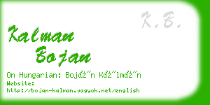kalman bojan business card